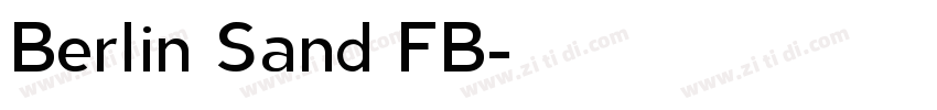 Berlin Sand FB字体转换